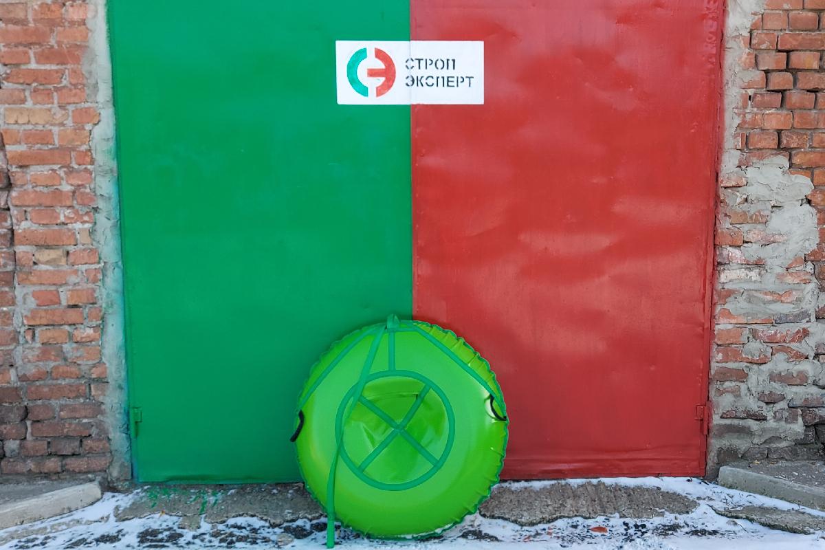 тюбинги, надувные санки, ватрушки СТРОПЭКСПЕРТ green