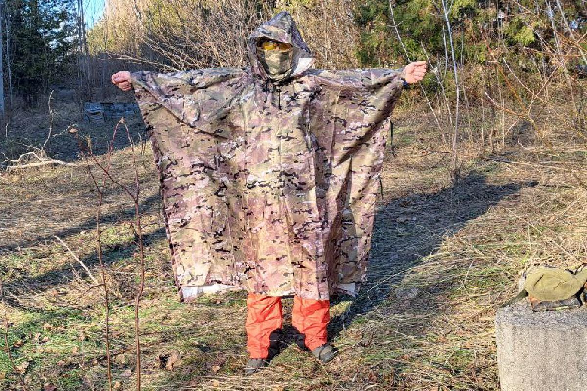 Плащ-палатка,пончо, плащ- дождевик, военный дождевик мультикам